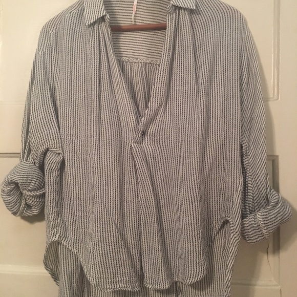 Free People Tops - Free People Oversized LS Lightweight Shirt